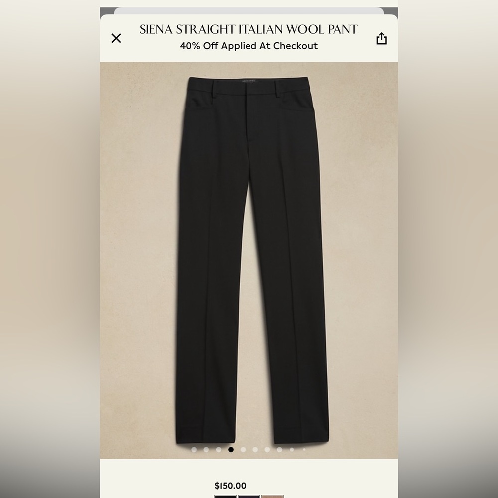 Banana Republic Siena Italian Wool Pant-NWT